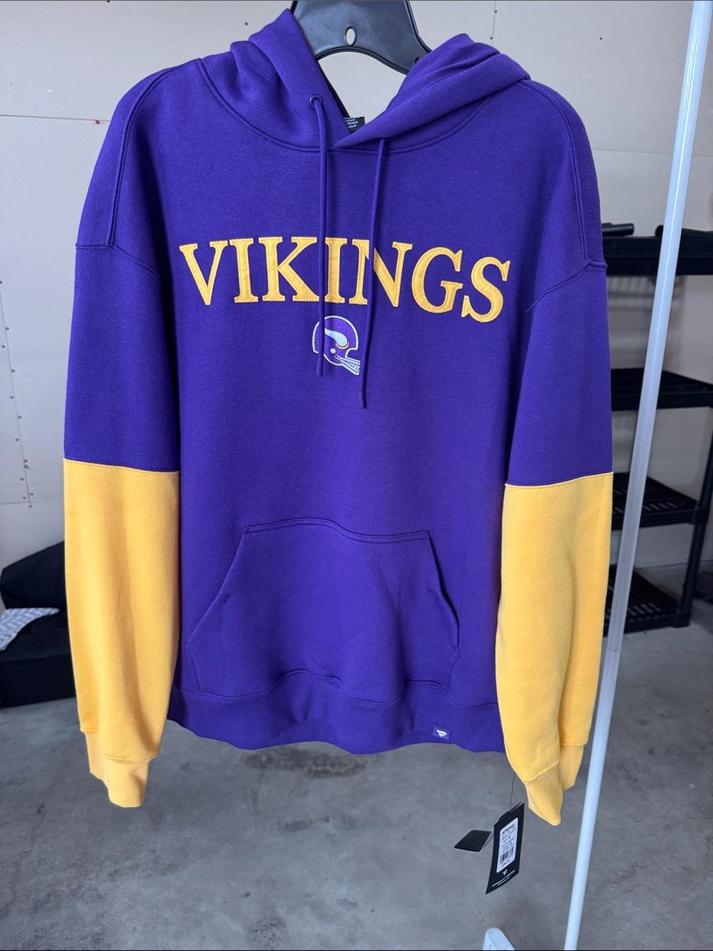 NFL Purple and Gold Vikings Hoodie with Horns